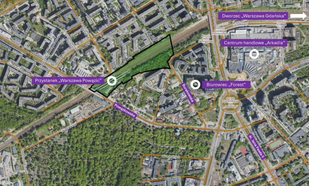 Mapa pokazująca lokalizację Warszawa Burakowska